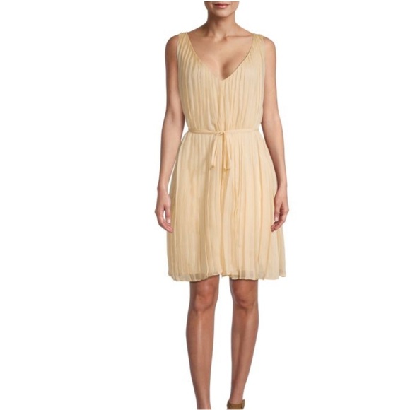 NWT Rebecca Taylor Pleated Romper Dress in Dune Size 2 - Picture 1 of 11
